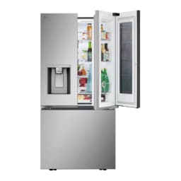LG 33 Inch Freestanding French Door Smart Refrigerator with 25 Cu. Ft. Capacity in Stainless Steel LF25S6560S - Thumbnail 2