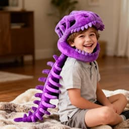 Stuffed Dinosaur, Dinosaur Skeleton Plush, Plush T Rex Bones, Plush Dinosaur Skeleton, Soft Sewn Construction for Home Display and Casual Playful Use - Thumbnail 4