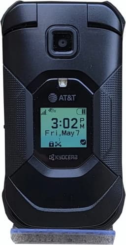 Kyocera Duraxe E4830 Epic AT&T Flip Smart Phone 16GB Rugged PTT Wi-Fi LTE Black (New) - Thumbnail 1