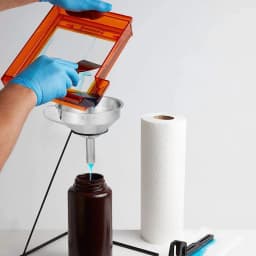 RHEA- 3D Resin Filter Funnel Kit With Strainers + Cleaning Brush + Scouring Pad - Thumbnail 5