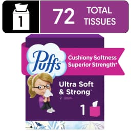 Puffs Pañuelos Faciales Ultrasuaves sin Loción, 1 Caja Mega Cúbica, 72 Pañuelos Faciales por Caja - Thumbnail 1