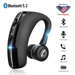 KNACK- Bluetooth 5.0 Headset Wireless Noise Cancelling Headphone Driving Trucker Earbud - Thumbnail 1