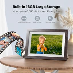 Kodak 10-inch WIFI Digital Picture Frame, Solid Wood Tone Frame, Gift for Loved One - Chocolate - Thumbnail 11