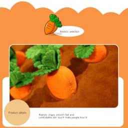 ADruer Plush Dog Pet Carrot Chewing Toys, Carrot Farm Dog Toys, Pet Carrot Plush Training Toys, Dog Enrichment Toys, Dog Carrot Farm Promote Natural - Thumbnail 6