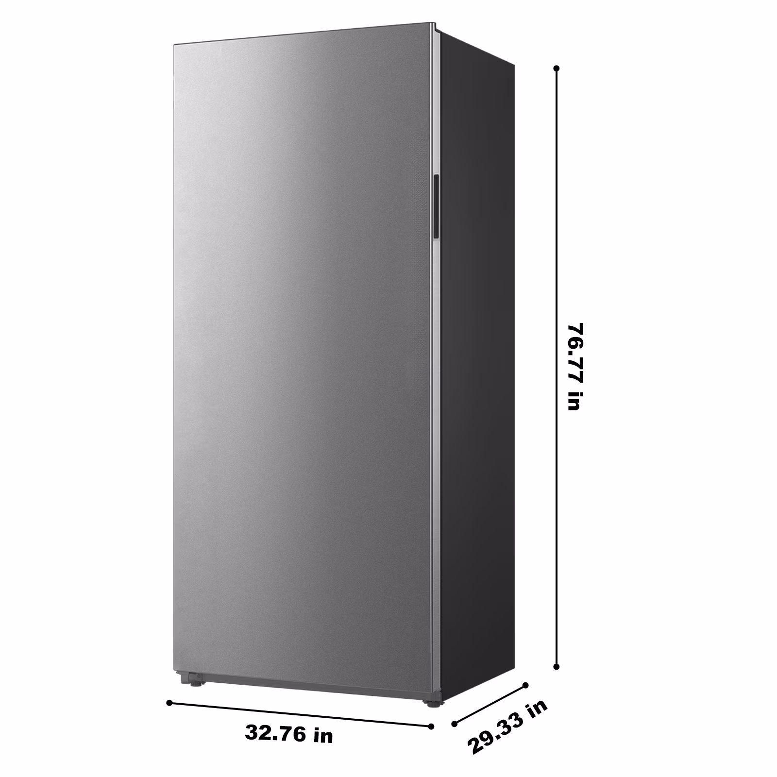 Smad 33 Inch Upright 21 Cu ft Freezer in Stainless Steel F21UFLESSS Left Door Fridge - Thumbnail 5