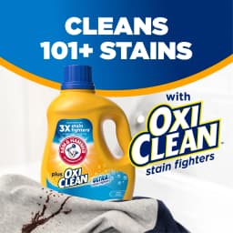 ARM & HAMMER Plus OxiClean Ultra Stain Fighters Liquid Laundry Detergent, Fresh Scent, 32.5 Fl Oz - Thumbnail 6