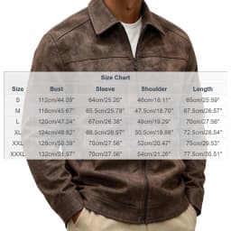 Gamivast Mens Faux Leather Jacket Vintage Turn Down Collar Casual Motorcycle Coat Zip up Moto Biker Outerwear Fall Winter Windproof Top - Thumbnail 2