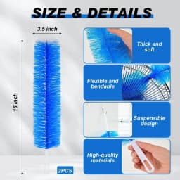2X Duster Bendable Fan Duster Plastic Dust Cleaner Microfiber Head Ceiling Brush - Thumbnail 6