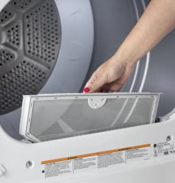 Ge Gtx33eak 27" Wide 6.2 Cu. Ft. Electric Dryer - White - Thumbnail 3