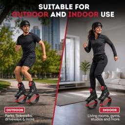 New Bounce Jumping Shoes for Adults, Red Kangaroo Jump Boots Up to 245 Lbs. (X-Large) - Thumbnail 5