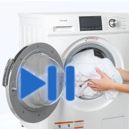 Smad 2.7 Cu ft Compact Front Load Washing Machine with Quiet Inverter Motor, 36 Mins Quick Wash, 12 Washing Programme - Thumbnail 3