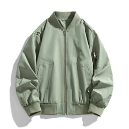 Maoxin Mens Jacket Men's Casual Loose Fitting Long Sleeved Hooded Jacket Long Sleeve Hoodless Faux Leather Outwear Jackets Plus Size Jackets for Men Green 7XL - Thumbnail 4