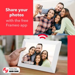 onn 10” Wi-Fi Digital Picture Frame | Send Photos & Videos Instantly via the Free Frameo App, 100147212, White - Thumbnail 12