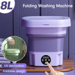 Mini Washing Machine 8L Folding Portable Sterilization Drying Laundry Machine - Thumbnail 3