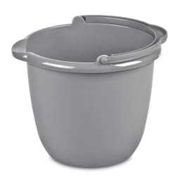 Sterilite 10 Qt. Plastic Spout Pail Bucket with Handle, Mop Bucket for Cleaning, Car Wash & Mopping, Titanium Gray - Thumbnail 1