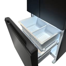 iceBlue 30" Black Stainless Steel French Door Refrigerator, Top Fridge and Drawer Freezer, 17.7 Cu. Ft - Thumbnail 5