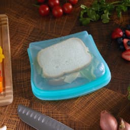 (2 pack) Better Homes & Gardens Reusable Silicone Sandwich Food Storage Bag - Thumbnail 3