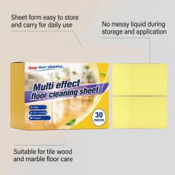 Multi-Effect Floor Cleaning Sheets, Streak-Free Long Fresh Household Floor Cleaner for Hardwood Tile Vinyl Flooring - Thumbnail 3