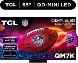 TCL 65" Class QM7K Series QD-Mini LED QLED 4K UHD Smart Google TV (NEW, 2025) - 144Hz, Local Dimming - Thumbnail 1