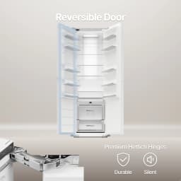 Ca'Lefort 22 Inch Panel Ready Refrigerator,Built-In All-Refrigerator with Adjustable Shelves & Crisper Drawers for Kitchen & Home Bar (Panel Not - Thumbnail 9