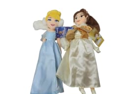 Cinderella and Belle 2 Pack Plushies - Thumbnail 1