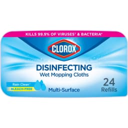 Clorox Disinfecting Wet Mopping Cloths Rain Clean, 24 Count - Thumbnail 1