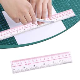 HonestMatter Plastic Ruler, Clear Ruler with Dual Scale for Measuring, School Supplies Ruler for Students Artists Designers and Office - Thumbnail 1