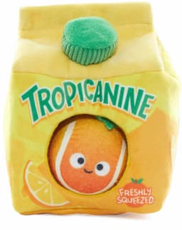 BARK Fresh Squeaked Orange Juice Dog Toy with Squeaky Tennis Ball - Thumbnail 1