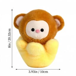 8 Inch Brown Banana Monkey Plushie Plush Doll Cute - Plush Toy, Graduation Gifts 2026, Stuffed Animal, Graduation Decor, Soft Plushies for Graduates - Thumbnail 6