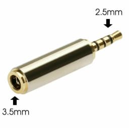 KNACK- Gold 3.5Mm Female To 2.5Mm Male Stereo Audio Headphone Jack Adapter Converter - Thumbnail 3