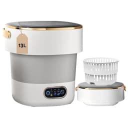 Portable Washing Machine,Mini Washer 13L Upgraded With Spin Basket,Small Clothes Folding Washing Machine Of Underwear, Baby And Small Clothes - Thumbnail 1