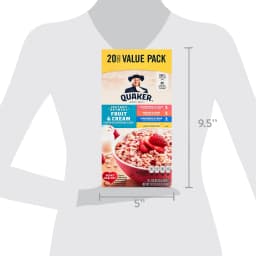 Quaker Instant Oatmeal, Fruit & Cream Variety Pack, 20 Packets - Thumbnail 11