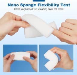 Dr.WOW Magic Cleaning Eraser Sponges, 21 Pack, Multi-Surface Cleaner, Removes Tough Stains with Water Only, Kitchen, Bathroom, Walls & Shoes - Thumbnail 7