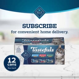 Blue Buffalo Tastefuls Natural Pate Wet Cat Food Variety Pack, Salmon, Chicken, Ocean Fish & Tuna Entrées 3-oz Cans (12 Count - 4 of Each Flavor) - Thumbnail 11