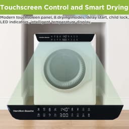 Hamilton Beach 13 lbs. Compact Tumble Dryer with Touchscreen Controls, 8 Drying Modes, Delay Start, Adjustable Heat Levels, Child Lock, Air-Vented - Thumbnail 4