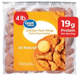 Great Value All Natural Chicken Wing Sections, 4 lb (Frozen) - Thumbnail 1