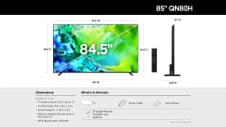 Samsung 85” Class QN80H Series Neo QLED Mini LED 4K UHD Samsung Vision AI Smart Tizen TV 2026 - QN85QN80HAFXZA - Thumbnail 11