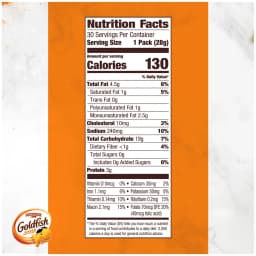 Goldfish Cheddar Crackers, Snack Pack, 1 oz, 30 Count Multi-Pack Box - Thumbnail 2