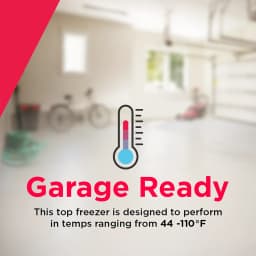 Frigidaire 19 Cu. Ft. Garage Ready Top Freezer Refrigerator, White - Thumbnail 3