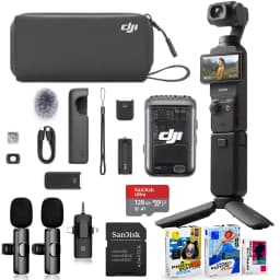 DJI Osmo Pocket 3 Combo de Creador Bolsa con Transmisor/grabadora de Clip, Lente de Gran Angular, Trípode, Bolsa de Transporte + Sistema de Micrófono - Thumbnail 1