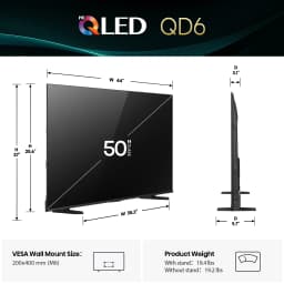 Hisense 50-Inch Class QD6030G Series Hi-QLED Smart Google TV (50QD6030G, 2025 Model) - Hi-QLED, Dolby Vision - Thumbnail 2