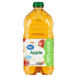 Great Value No Added Sweeteners 100% Apple Juice, 64 fl oz - Thumbnail 1