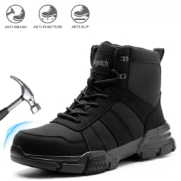 Sogetch Steel Toe Boots for Men Women Comfortable Lightweight Work Boots Indestructible Safety Shoes - Thumbnail 1