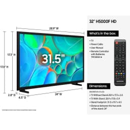 Restored Samsung 32" Class H5000F Series LED HD Smart Tizen TV 2025 UN32H5000FFXZA - Thumbnail 5