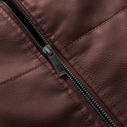 Men's Faux Leather Jacket Waterproof Bomber Jacket Winter Fleece Vintage PU Motorcycle Jacket Zip-Up Cafe Racer Coat - Thumbnail 6