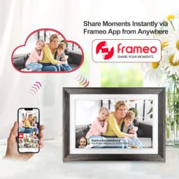 Jazeyeah 10.1 inch Digital Picture Frame 32GB Memory Wood Wifi Smart Frameo Digital Frame IPS Touch Screen Share Photos and Videos Supports Micro SD - Thumbnail 8