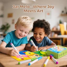 Jar Melo Ultra Washable Markers for Kids Toddlers 12 Colors, Safe Water Based Markers,Back to School & Kit Gift - Thumbnail 7