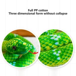 Gqtwoy Simulation Snake Plush Doll - Funny Boa Constrictor Toy for Kids, Soft Cloth Doll for Birthday Gift, Fun Spoof Toy, 7.87"x7.87"x1.57" - Thumbnail 4