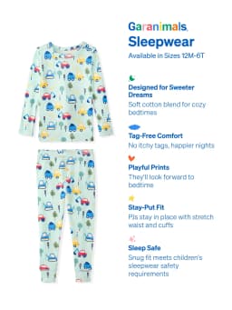Garanimals Baby & Toddler Pajama Sets, 2-Piece & 6-Piece, Sizes 12M–6T - Thumbnail 5