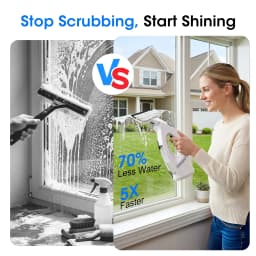 Electric Window Squeegee Glass Cleaner Tool, 3 in 1 Mirror Window Cleaner Squeegee Kit with Spray Cordless Electric Window Vacuum for Windows, Tiles - Thumbnail 6